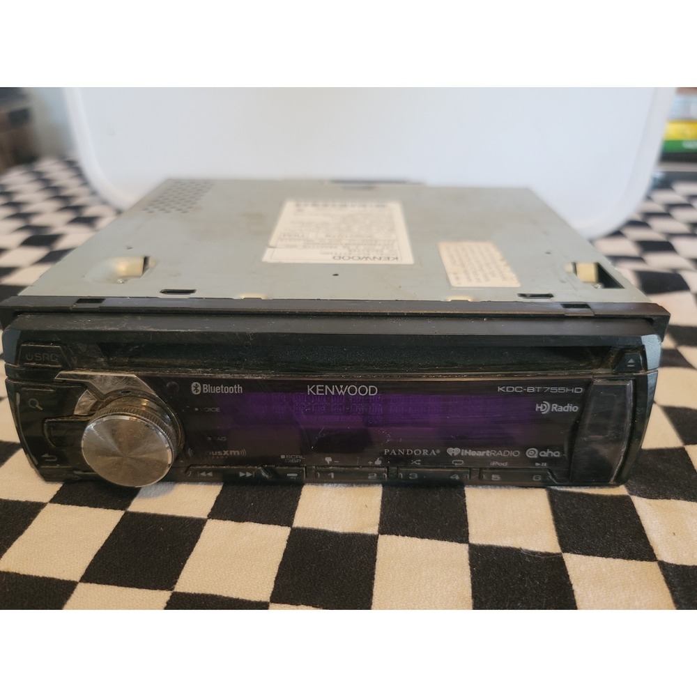 Kenwood KDC-BT755HD Bluetooth HD Radio CD Receiver Tested Working No Harness